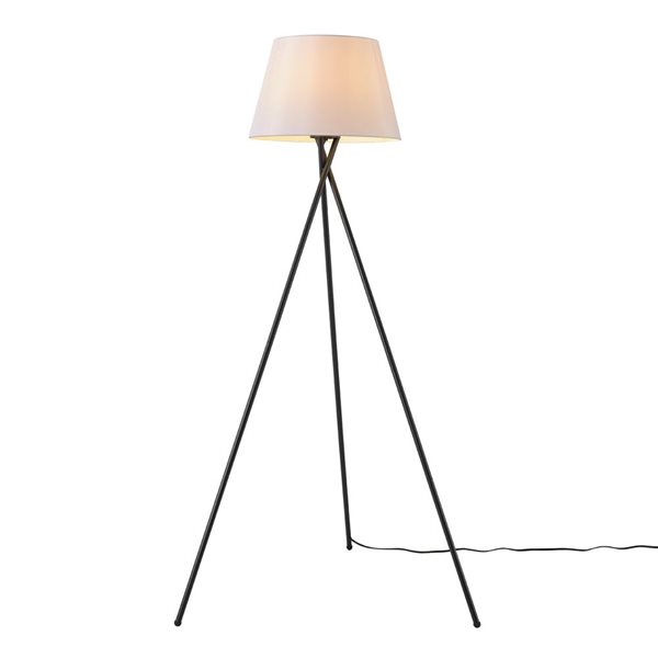 Globe Electric Allen 59-in Matte Black Standard Floor Lamp