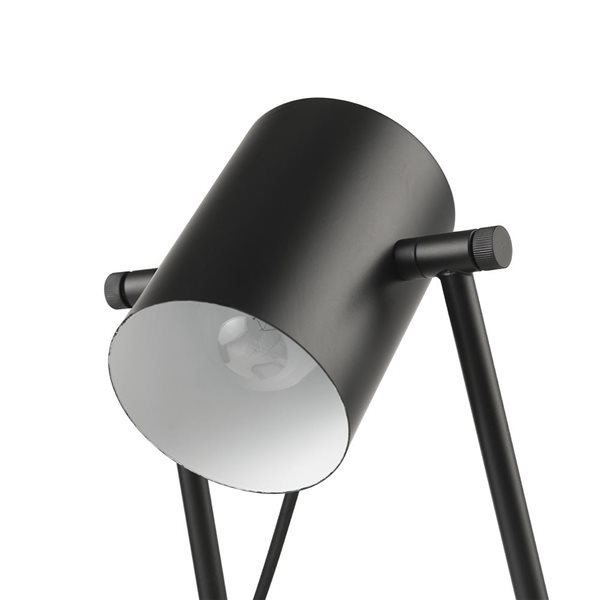 Globe Electric Sahara 14-in Matte Black Desk Lamp With Metal Shade