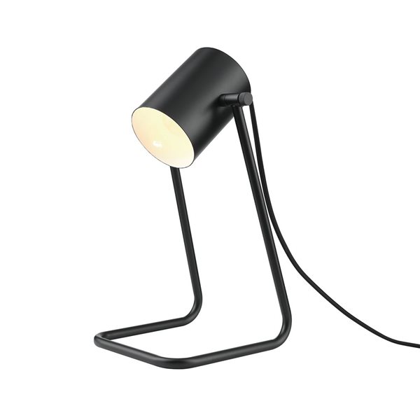 Globe Electric Sahara 14-in Matte Black Desk Lamp With Metal Shade
