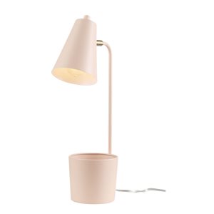 Lampe de bureau Taylor de 18 po avec abat-jour en métal par Globe Electric, rose mat