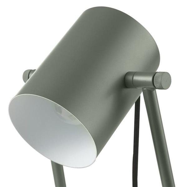 Lampe de bureau Sahara de 14 po avec abat-jour en métal par Globe Electric, vert mat