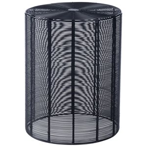 HomeRoots 18-in Black Round Wire End End Table