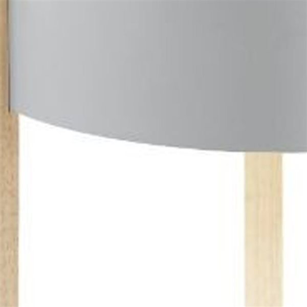 HomeRoots 21-in Natural Brown and White Wood and Solid Wood Round End Table