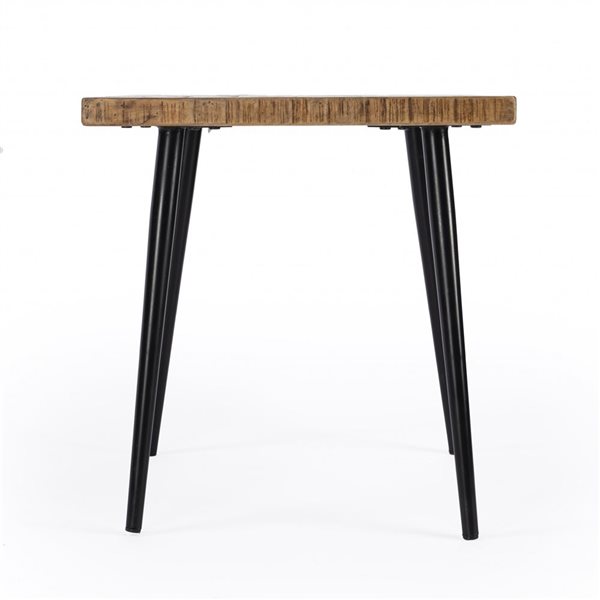 HomeRoots 24-in Brown Solid Wood Square End Table