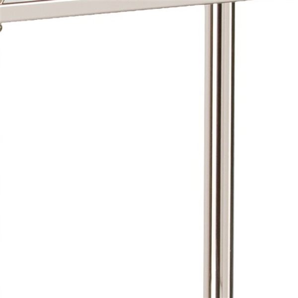 HomeRoots 24-in Silver Glass and Iron Square Mirrored End Table