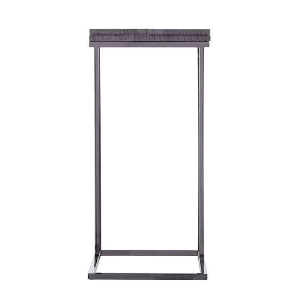 HomeRoots 25-in Silver and Grey Expandable Rectangular End Table