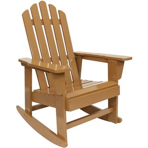 Sunnydaze Classic Wooden Adirondack Rocking Chair with Cedar Finish