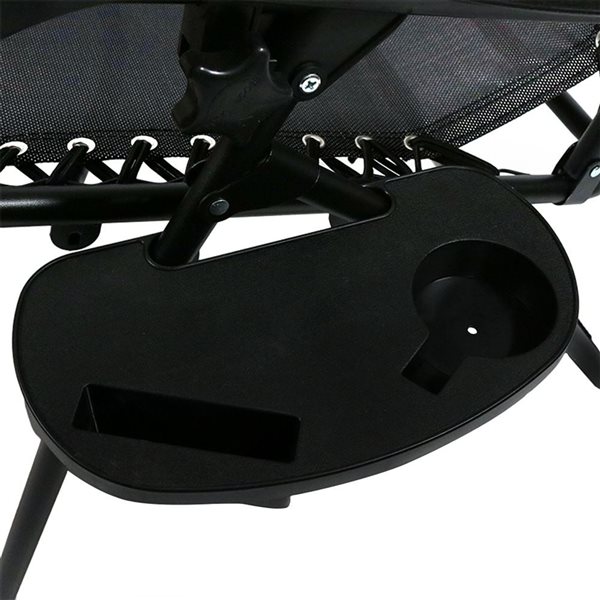 Sunnydaze Zero Gravity Lounge Chairs with Cup Holder Charcoal Set of 2