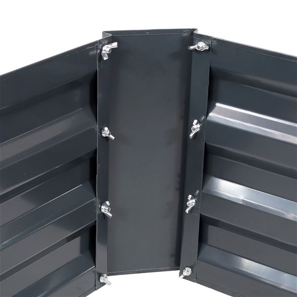 Sunnydaze Decor 47.5 x 35.5 x 11.75-in Rectangular Dark Grey Raised Garden Bed