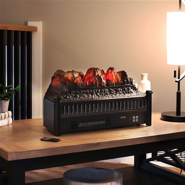 Sunnydaze Decor 23-in Heated Log Electric Fireplace Insert