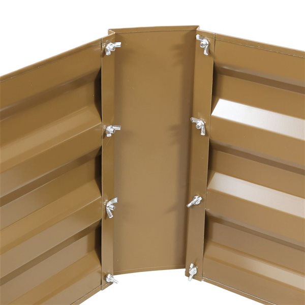 Sunnydaze Decor 47.5 x 35.5 x 11.75-in Rectangular Brown Raised Garden Bed