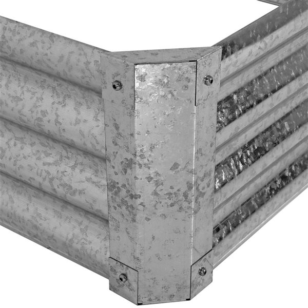 Sunnydaze Decor 48 x 36 x 12-in Rectangular Galvanized Steel Raised Garden Bed