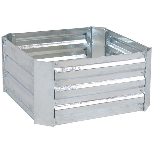 Sunnydaze Decor 24 x 24 x 11.75-in Square Galvanized Steel Raised Garden Bed