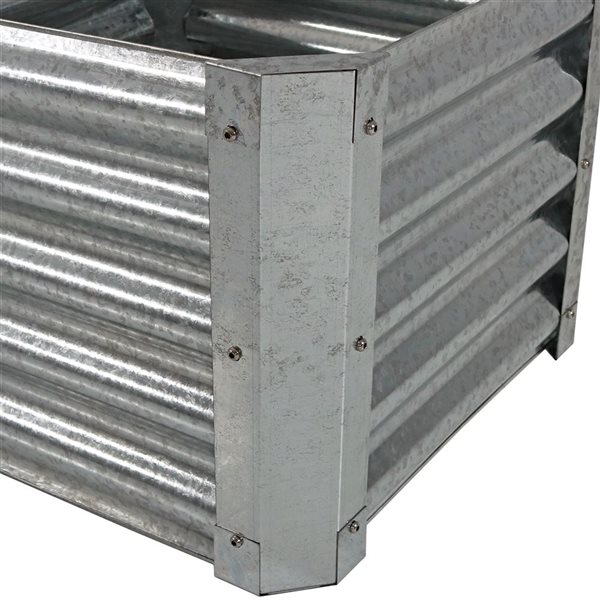 Sunnydaze Decor 22 x 22 x 16-in Square Galvanized Steel Raised Garden Bed