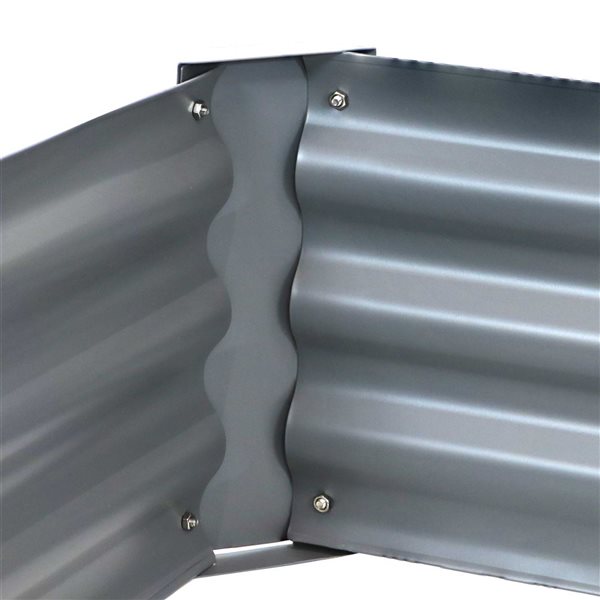 Sunnydaze Decor 47.25 x 35.5 x 11.75-in Rectangular Grey Raised Garden Bed