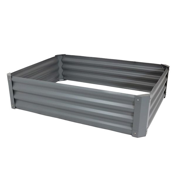 Sunnydaze Decor 47.25 x 35.5 x 11.75-in Rectangular Grey Raised Garden Bed