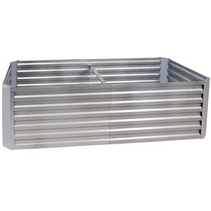 Sunnydaze Decor 71 x 35.5 x 23.5-in Rectangular Galvanized Steel Raised Garden Bed