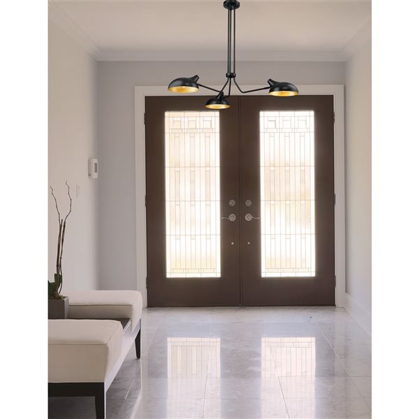 Z-Lite Contemporary/Modern Bellamy 3-Light Semi Flush Mount