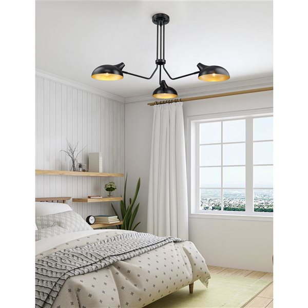 Z-Lite Contemporary/Modern Bellamy 3-Light Semi Flush Mount