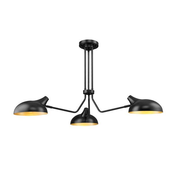 Z-Lite Contemporary/Modern Bellamy 3-Light Semi Flush Mount