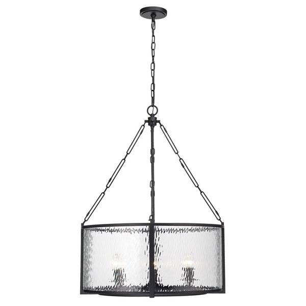 Z-Lite Matte Black Barrington 6-Light Pendant