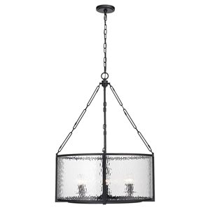 Z-Lite Matte Black Barrington 6-Light Pendant