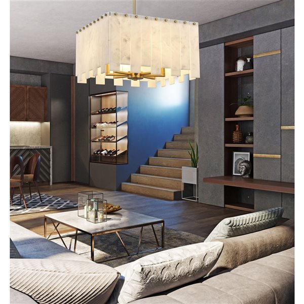 Z-Lite Rubbed Brass Viviana 4-Light Pendant