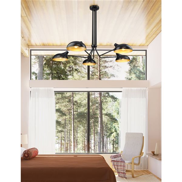 Z-Lite Contemporary/Modern Bellamy 5-Light Semi Flush Mount