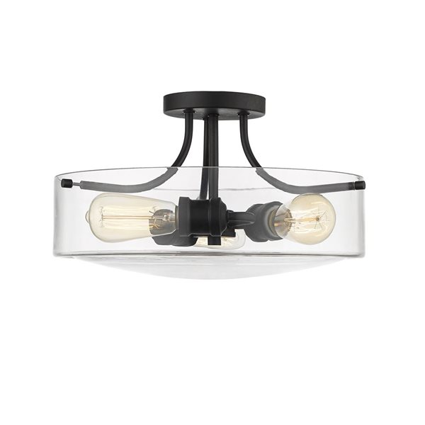 Z-Lite Transitional Delaney 3-Light Semi Flush Mount