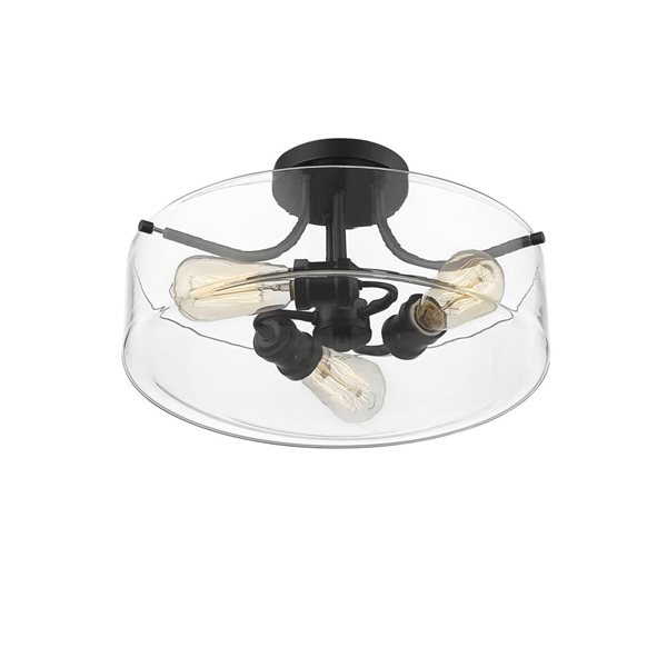 Z-Lite Transitional Delaney 3-Light Semi Flush Mount