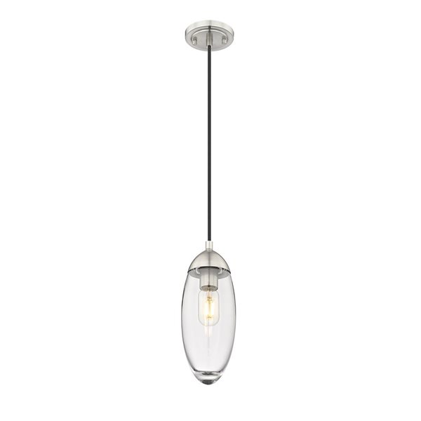 Z-Lite Brushed Nickel Arden 1-Light Pendant