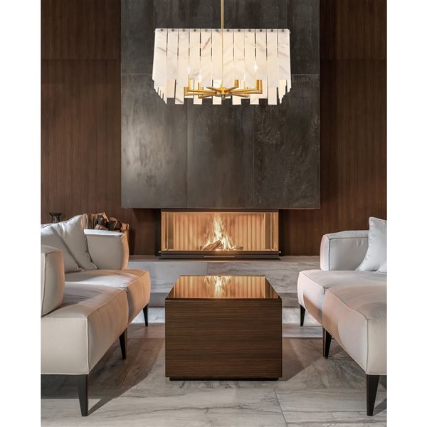 Z-Lite Rubbed Brass Viviana 8-Light Pendant