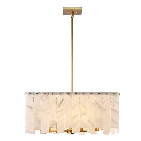 Z-Lite Rubbed Brass Viviana 8-Light Pendant