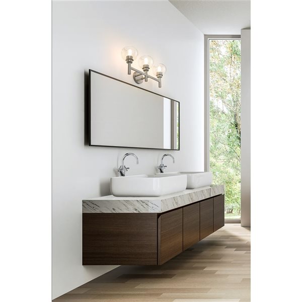 Z-Lite Brushed Nickel Sutton 3-Light Vanity