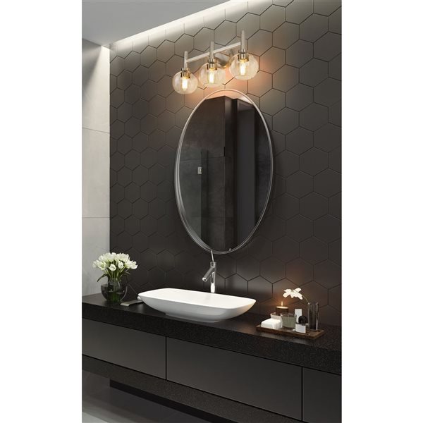 Z-Lite Brushed Nickel Sutton 3-Light Vanity