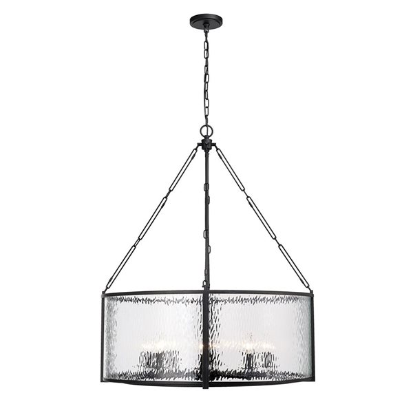 Z-Lite Matte Black Barrington 8-Light Pendant