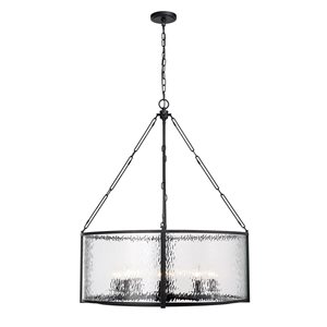 Z-Lite Matte Black Barrington 8-Light Pendant