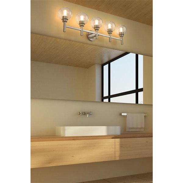 Z-Lite Brushed Nickel Sutton 5-Light Vanity