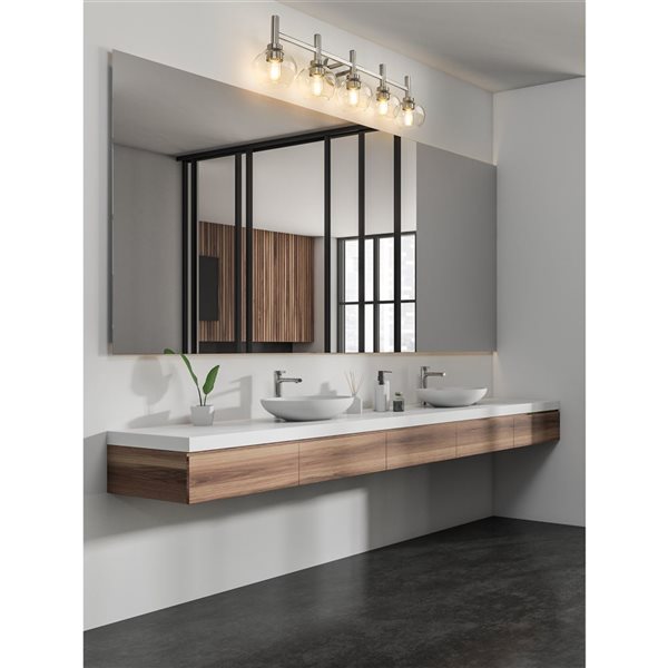 Z-Lite Brushed Nickel Sutton 5-Light Vanity