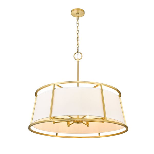 Z-Lite Rubbed Brass Lenyx Pendant 8-Light Pendant