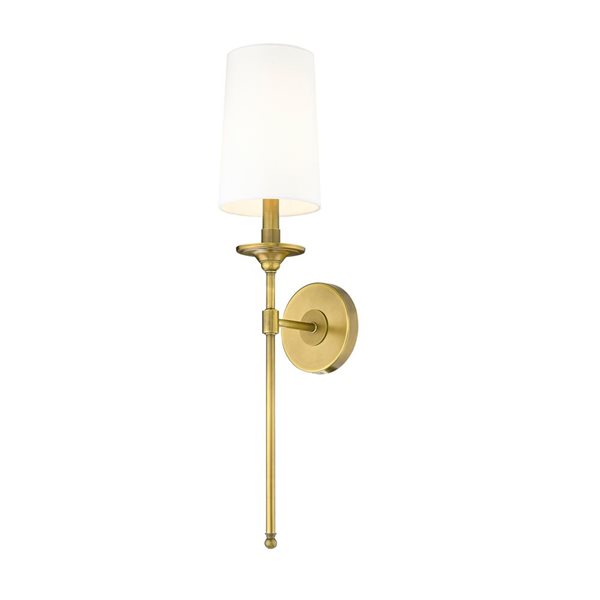 Z-Lite Rubbed Brass Emily 1-Light Wall Sconce | RONA