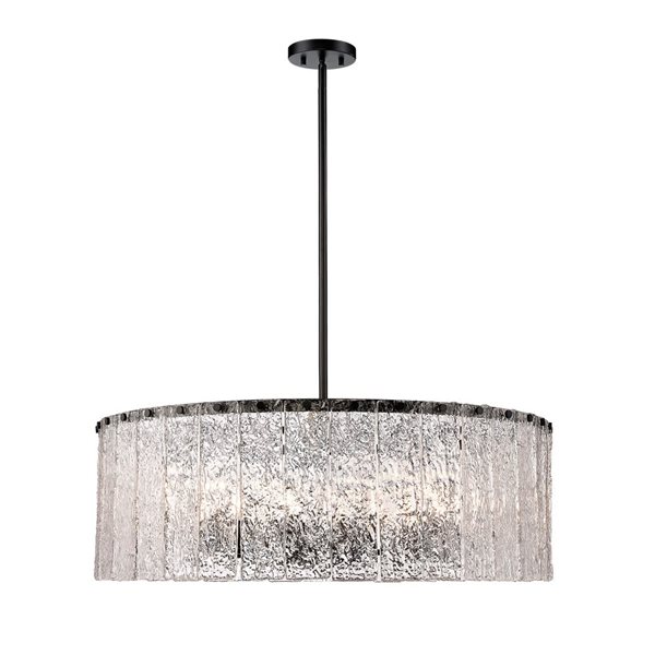 Z-Lite Matte Black Glacier 12-Light Pendant