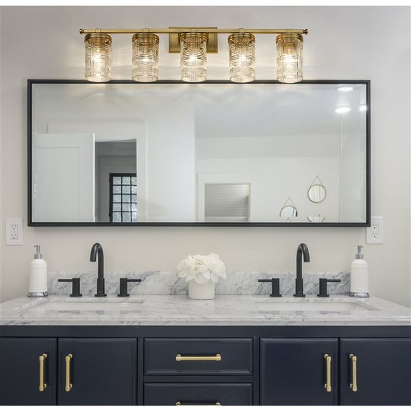 Z-Lite Heirloom Gold Archer 5-Light Vanity