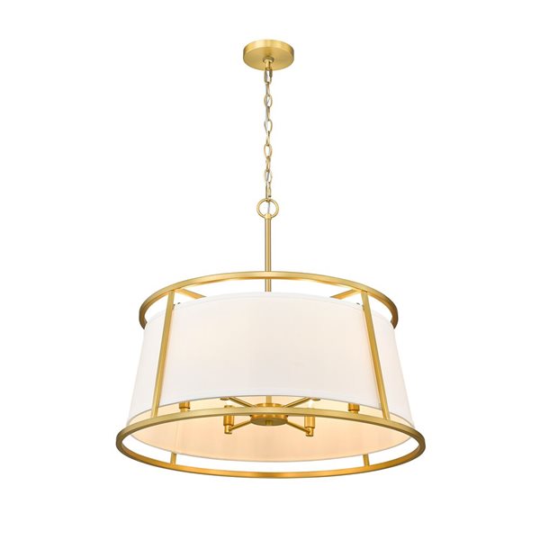 Z-Lite Rubbed Brass Lenyx Pendant 6-Light Pendant