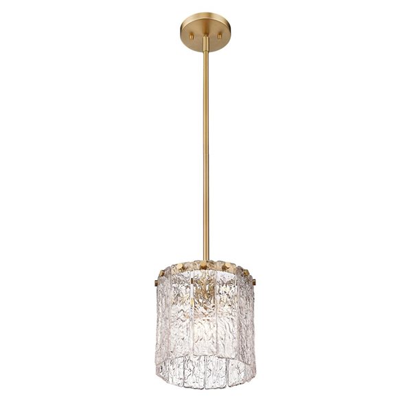 Z-Lite Modern Gold Glacier 1-Light Pendant