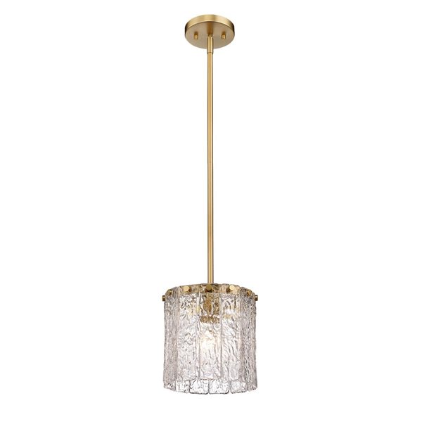 Z-Lite Modern Gold Glacier 1-Light Pendant