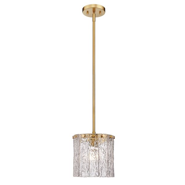 Z-Lite Modern Gold Glacier 1-Light Pendant