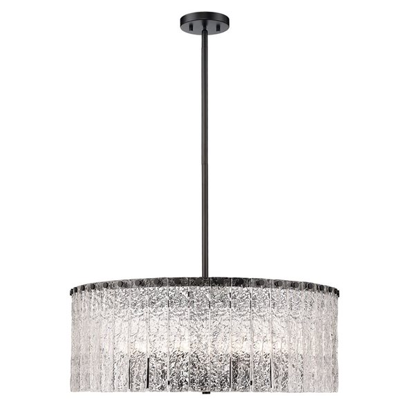 Z-Lite Matte Black Glacier 10-Light Pendant