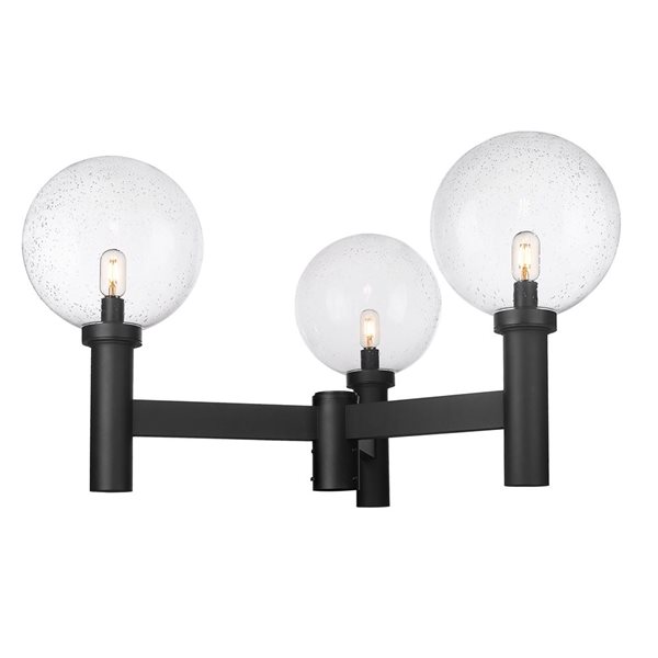 Z-Lite Black Laurent 3-Light Outdoor Post Mount Fixture