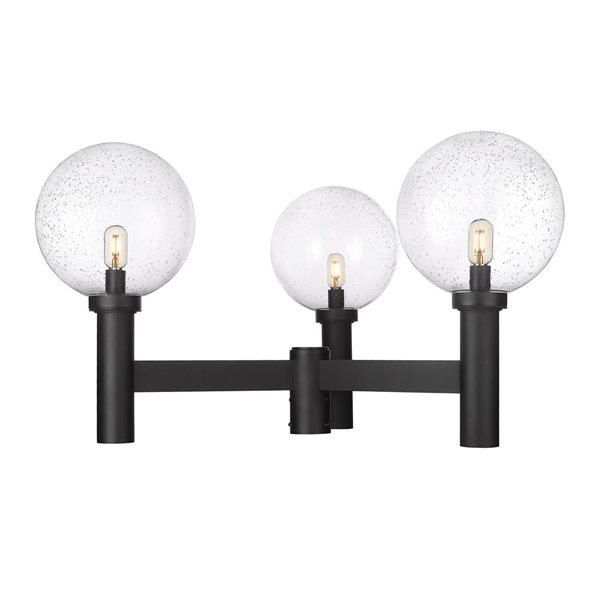 Z-Lite Black Laurent 3-Light Outdoor Post Mount Fixture